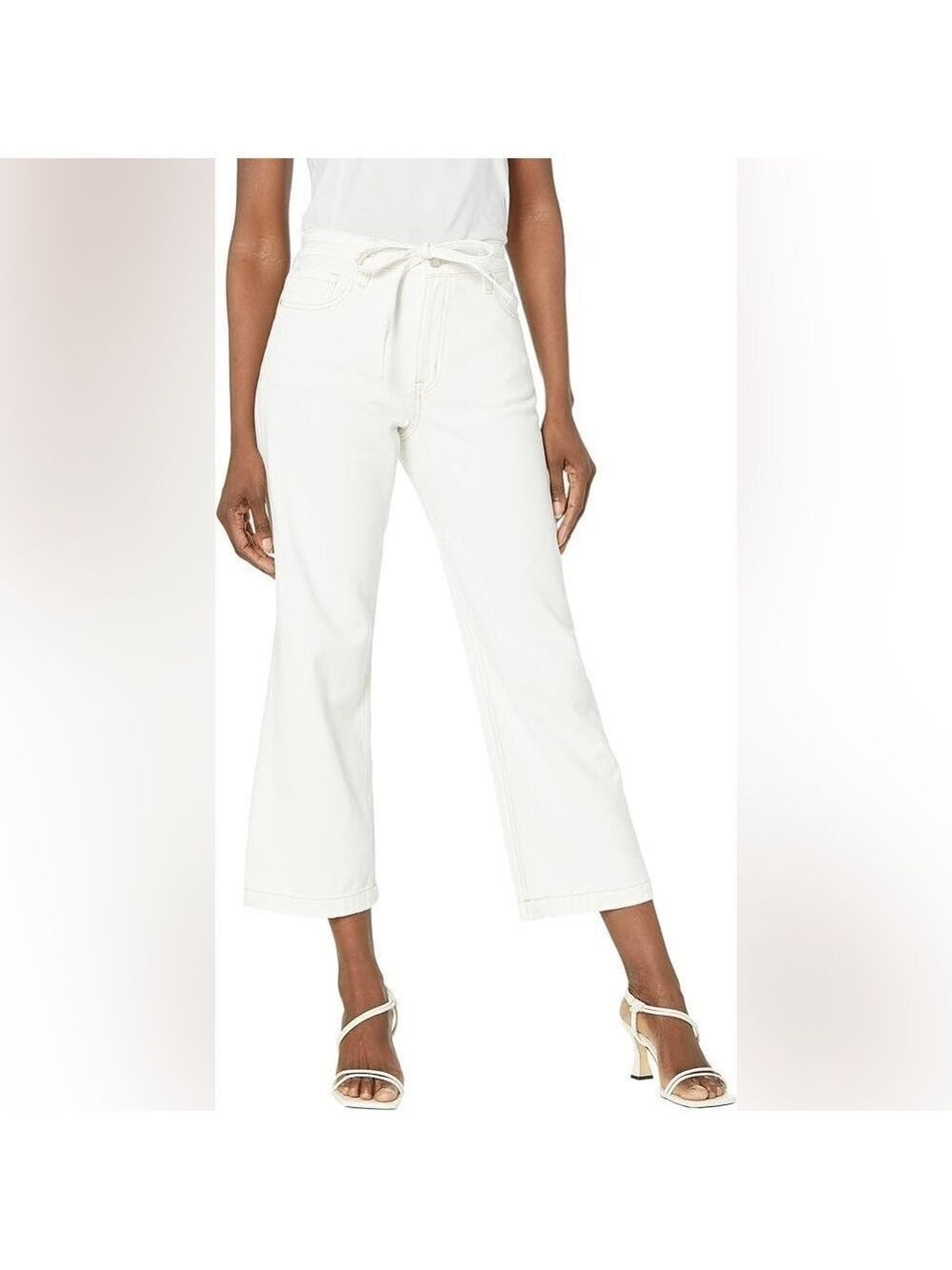Sanctuary Micro Belt Crop pants in Powdered Sugar color - NWT - size 14 (32)